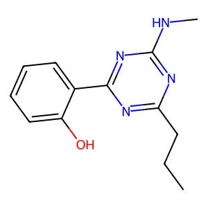 2-[4-(Methylamino)-6-propyl-1,3,5-triazin-2-yl]phenol structure
