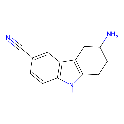 6-amino-6,7,8,9-tetrahydro-5H-carbazole-3-carbonitrile structure