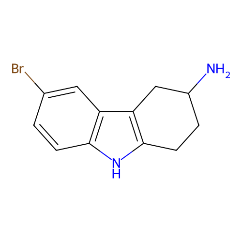 6-bromo-2,3,4,9-tetrahydro-1H-carbazol-3-amine structure