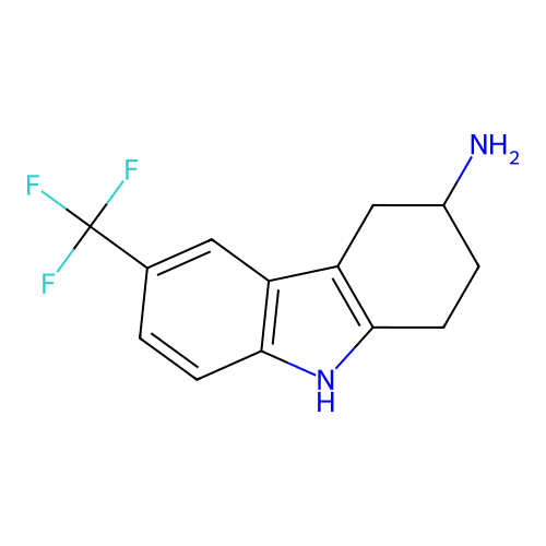 6-(trifluoromethyl)-2,3,4,9-tetrahydro-1H-carbazol-3-amine structure