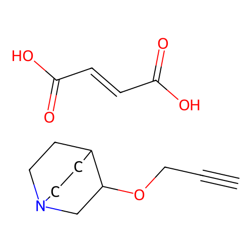(E)-but-2-enedioic acid;3-prop-2-ynoxy-1-azabicyclo[2.2.2]octane structure