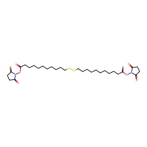 2,5-Pyrrolidinedione, 1,1'-[dithiobis[(1-oxo-11,1-undecanediyl)oxy]]bis- structure