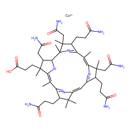 Cobyrinic acid-abcdeg-hexamide structure