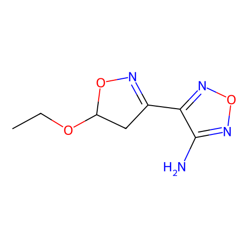 4-(5-Ethoxy-4,5-dihydro-1,2-oxazol-3-yl)-1,2,5-oxadiazol-3-amine structure