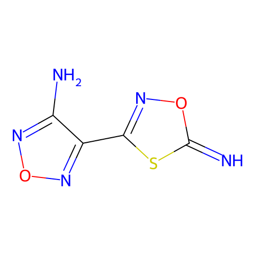 4-(5-Imino-1,4,2-oxathiazolin-3-yl)-1,2,5-oxadiazole-3-ylamine structure