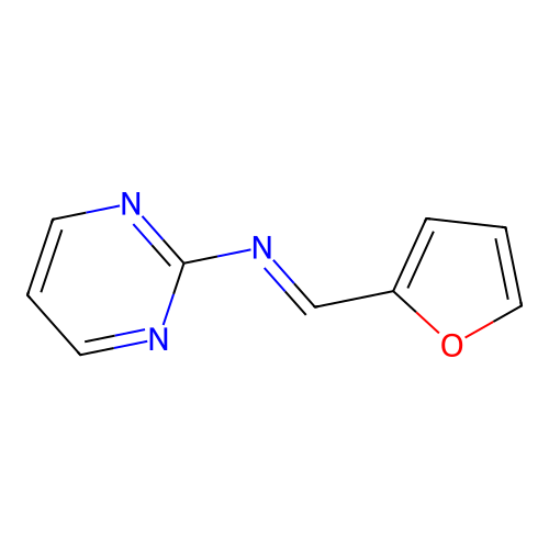 1-(furan-2-yl)-N-(pyrimidin-2-yl)methanimine structure