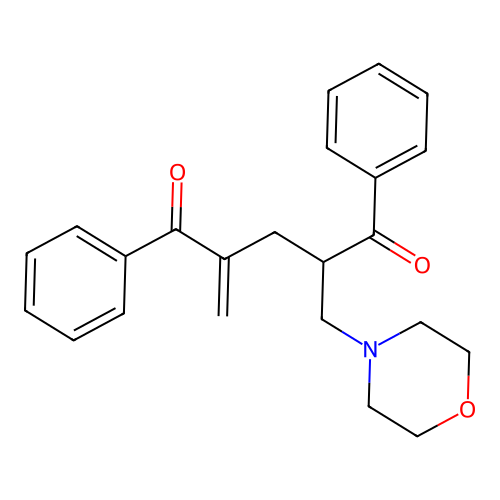 2-Methylidene-4-(morpholin-4-ylmethyl)-1,5-diphenylpentane-1,5-dione structure