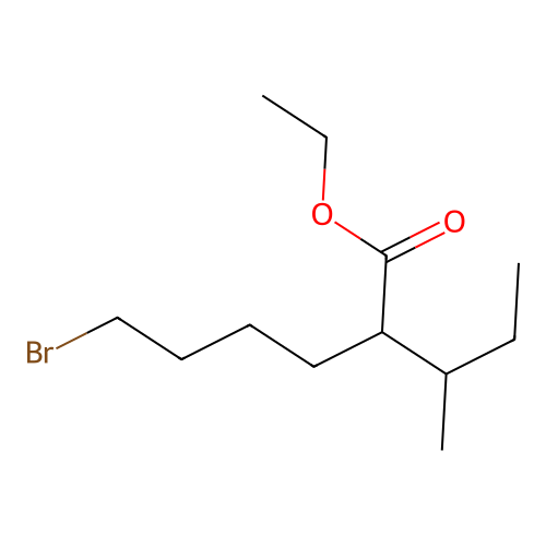 Ethyl 6-bromo-2-butan-2-ylhexanoate structure