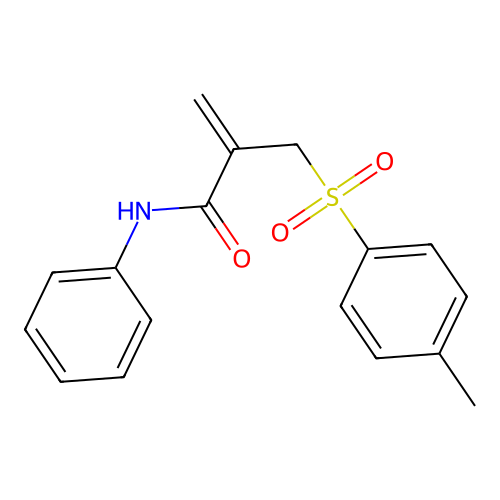 2-{[(4-methylphenyl)sulfonyl]methyl}-N-phenylacrylamide structure