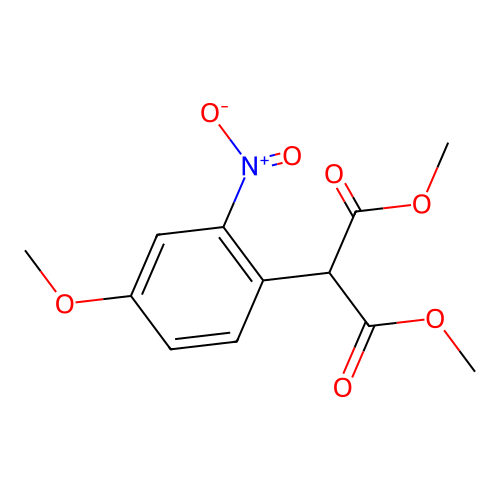 Dimethyl 4-methoxy-2-nitrophenylmalonate structure