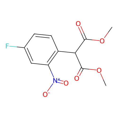 Dimethyl 4-fluoro-2-nitrophenylmalonate structure