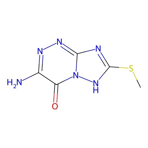 3-amino-7-(methylsulfanyl)[1,2,4]triazolo[5,1-c][1,2,4]triazin-4(1H)-one structure