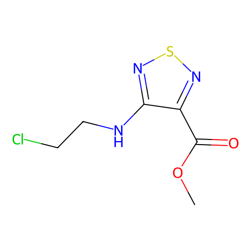 Methyl 4-[(2-chloroethyl)amino]-1,2,5-thiadiazole-3-carboxylate structure