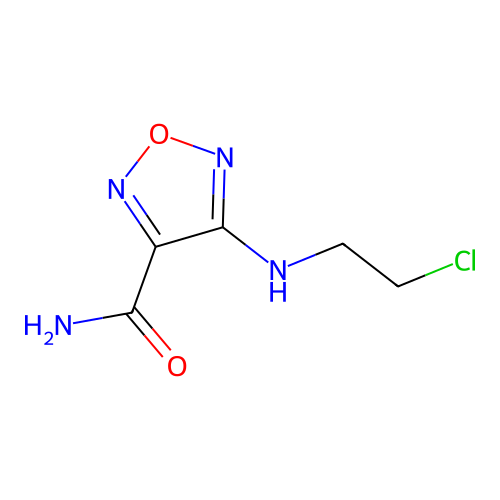 4-[(2-Chloroethyl)amino]-1,2,5-oxadiazole-3-carboxamide structure