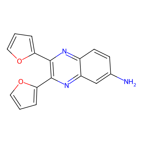 2,3-Bis(furan-2-yl)quinoxalin-6-amine structure