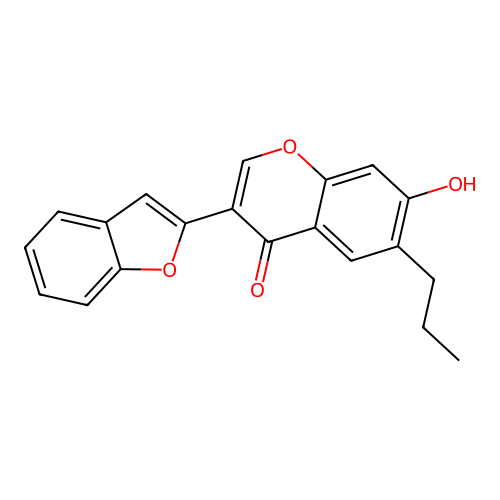 3-(benzofuran-2-yl)-7-hydroxy-6-propyl-4H-chromen-4-one structure