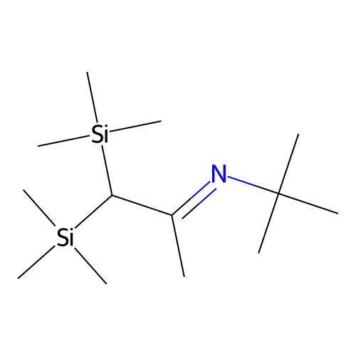 N-tert-butyl-1,1-bis(trimethylsilyl)propan-2-imine structure