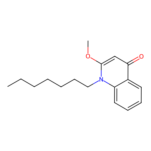 1-Heptyl-2-methoxy-quinolin-4-one structure