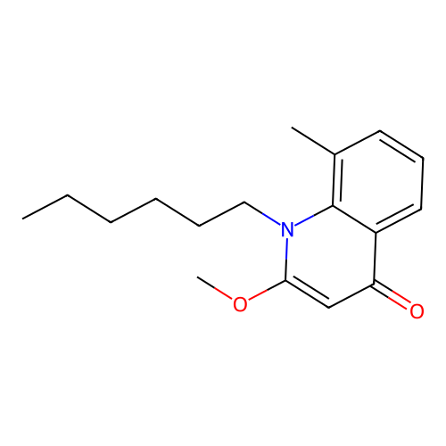 1-Hexyl-2-methoxy-8-methyl-quinolin-4-one structure