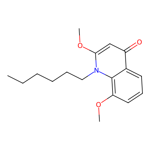 1-Hexyl-2,8-dimethoxy-quinolin-4-one structure