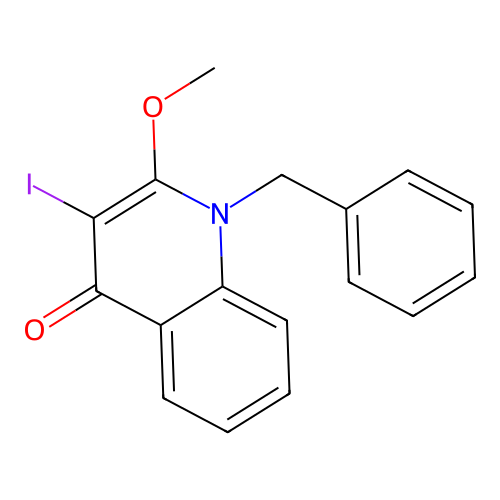 1-Benzyl-3-iodo-2-methoxy-quinolin-4-one structure