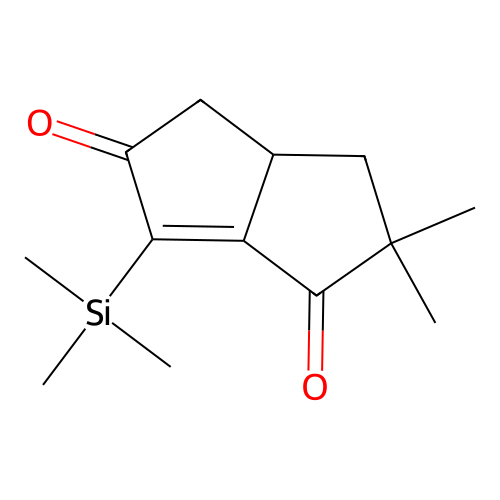 1,5-Pentalenedione, 2,3,3a,4-tetrahydro-2,2-dimethyl-6-(trimethylsilyl)- structure