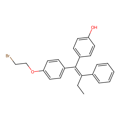 Phenol, 4-[1-[4-(2-bromoethoxy)phenyl]-2-phenyl-1-buten-1-yl]- structure