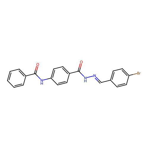 N-(4-{[(2E)-2-(4-bromobenzylidene)hydrazinyl]carbonyl}phenyl)benzamide structure