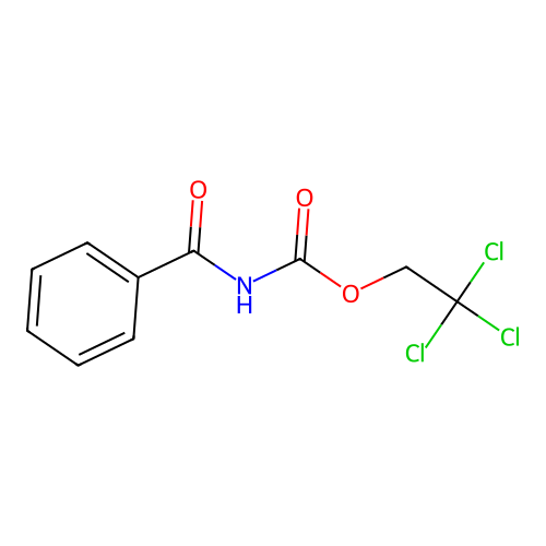 2,2,2-trichloroethyl N-benzoylcarbamate structure