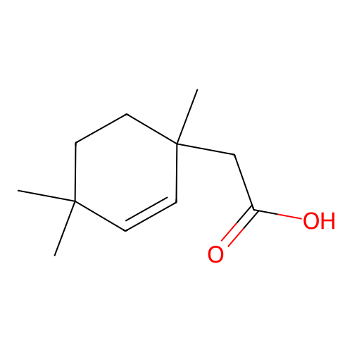(1,4,4-Trimethyl-cyclohex-2-enyl)-acetic acid structure