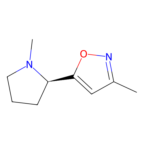 Isoxazole, 3-methyl-5-((2R)-1-methyl-2-pyrrolidinyl)- structure