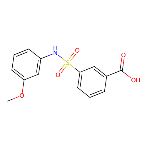 3-[(3-methoxyphenyl)sulfamoyl]benzoic Acid structure