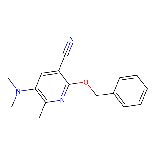 5-(Dimethylamino)-6-methyl-2-(phenylmethoxy)-3-pyridinecarbonitrile structure