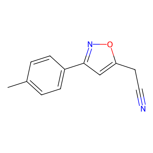 [3-(4-Methylphenyl)-5-isoxazolyl]acetonitrile structure