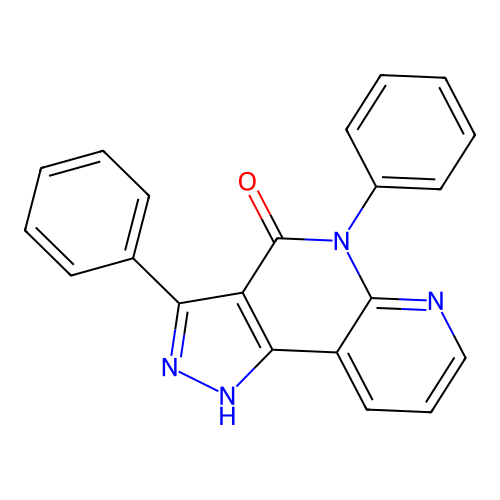 1,5-Dihydro-3,5-diphenyl-4H-pyrazolo(4,3-C)(1,8)naphthyridin-4-one structure