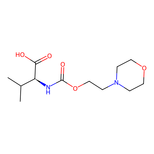 (2S)-3-methyl-2-(2-morpholin-4-ylethoxycarbonylamino)butanoic acid structure