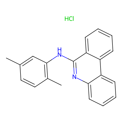 N-(2,5-dimethylphenyl)phenanthridin-6-amine hydrochloride structure