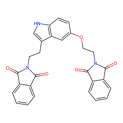 5-(2-phthalimidoethoxy)-3-(2-phthalimidoethyl)indole structure