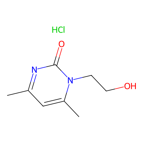 1-(2-hydroxyethyl)-4,6-dimethylpyrimidin-2(1H)-one hydrochloride structure