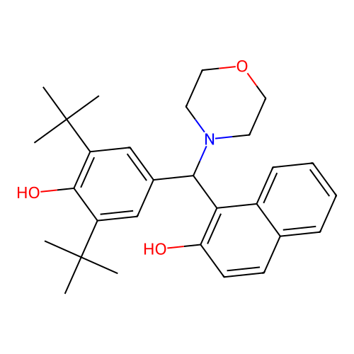 1-[(3,5-Di-tert-butyl-4-hydroxyphenyl)(morpholin-4-yl)methyl]naphthalen-2-ol structure