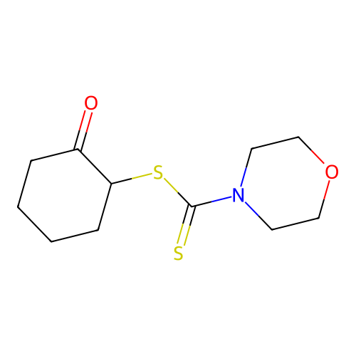 (2-Oxocyclohexyl) morpholine-4-carbodithioate structure