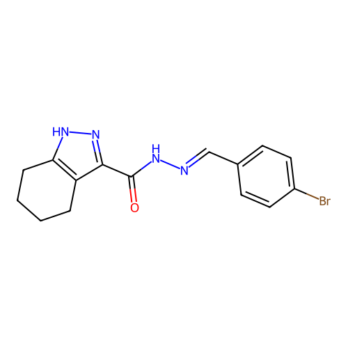 N'-(4-bromobenzylidene)-4,5,6,7-tetrahydro-1H-indazole-3-carbohydrazide structure