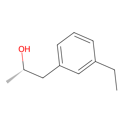 (2S)-1-(3-ethylphenyl)propan-2-ol structure