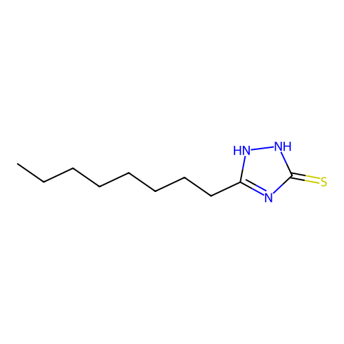 5-Octyl-1,2-dihydro-1,2,4-triazole-3-thione structure