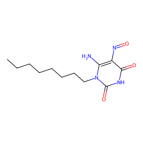 6-Amino-5-nitroso-1-octylpyrimidine-2,4-dione structure