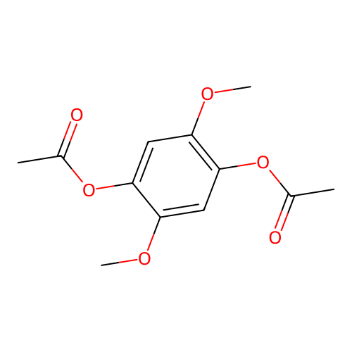 Hydroquinone, 2,5-dimethoxy-, diacetate structure
