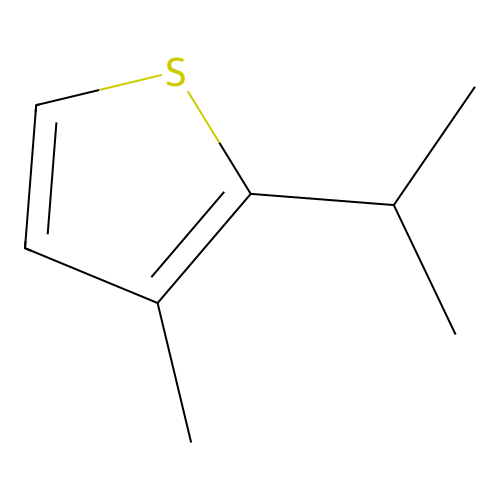 Thiophene, 2-(1-methylethyl)-3-methyl structure