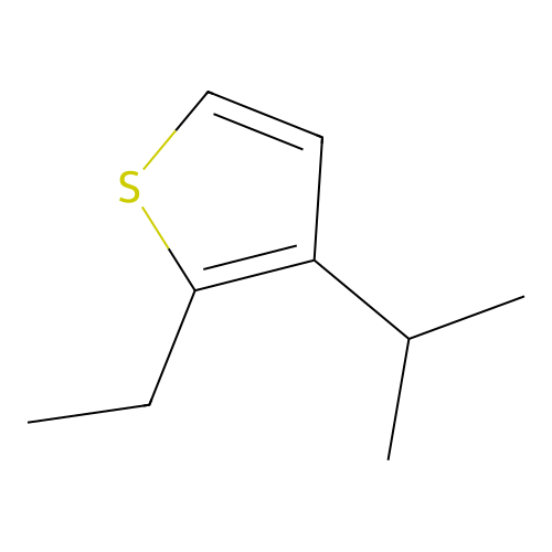 Thiophene, 2-ethyl-3-isopropyl structure