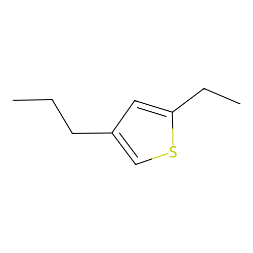 Thiophene, 2-ethyl-4-propyl structure