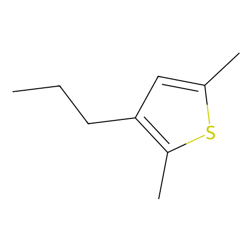 Thiophene, 2,5-dimethyl-3-propyl structure